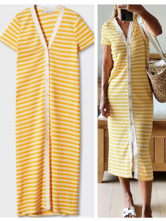 Mango Dresses & Skirts - MANGO striped knit jersey dress
